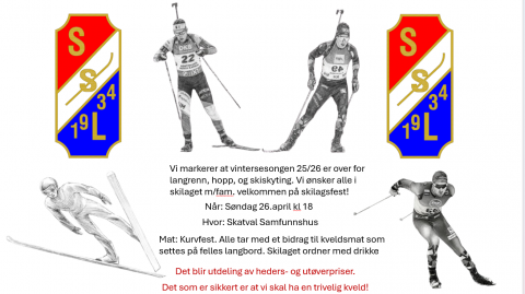 Sesongavslutning søndag 26. april